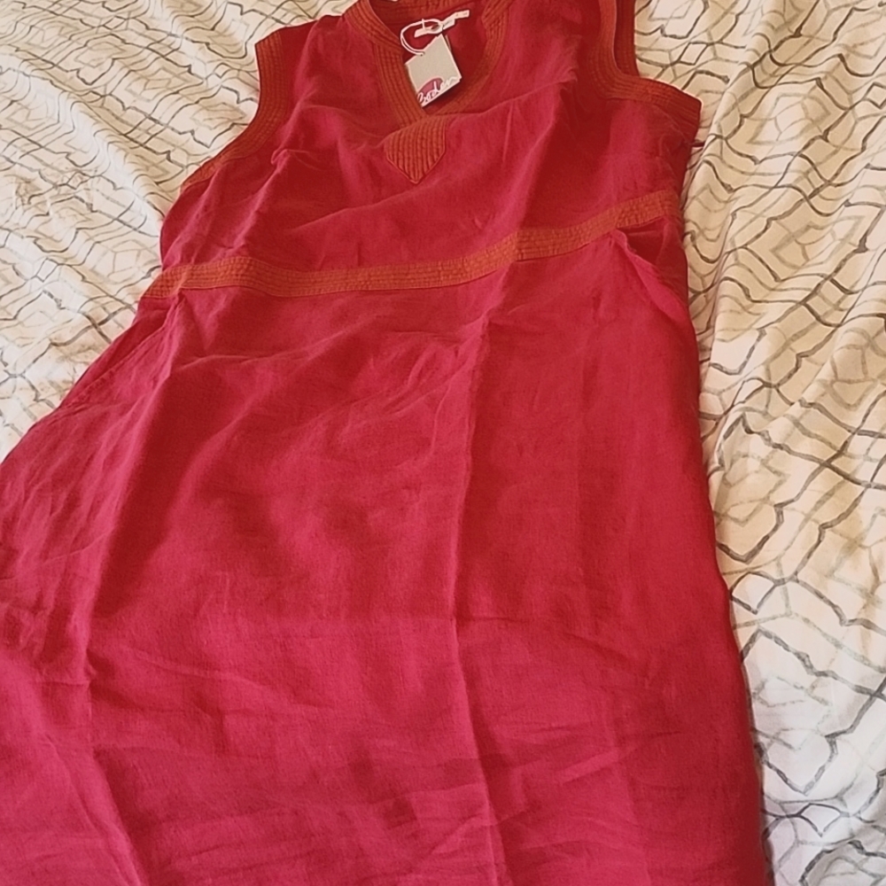 100% linen hot pink Boden sundress - never worn